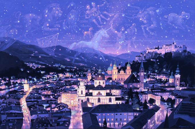 笹倉鉄平の絵画作品　タイトルは、Northern star atlas